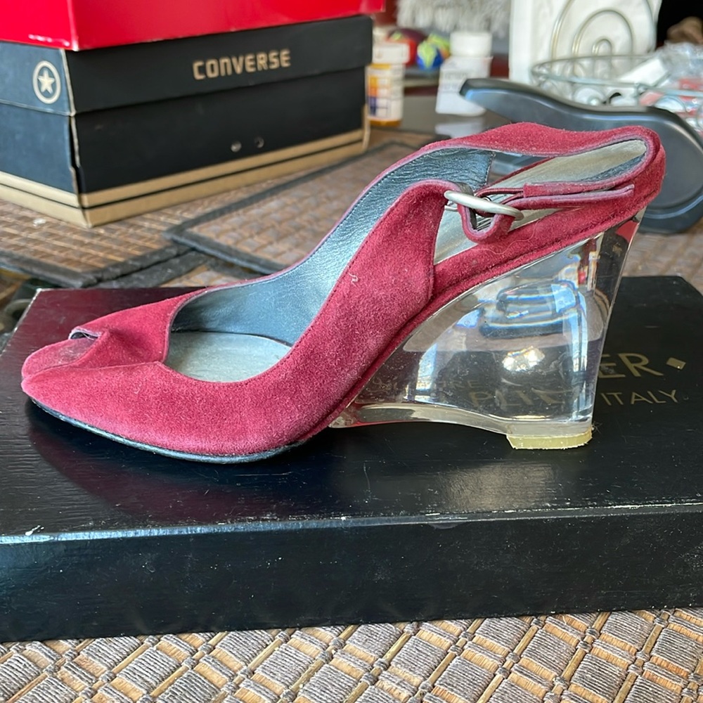 Stuart Weitzman Suede Sling Backs